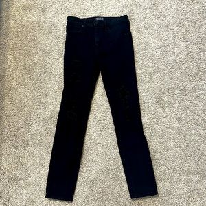 Abercrombie distressed skinny jeans.